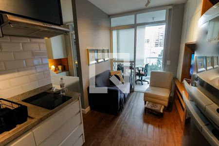 Sala de apartamento à venda com 1 quarto, 38m² em Real Parque, São Paulo