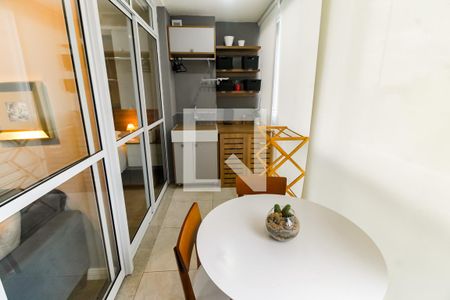 Varanda da Sala de apartamento à venda com 1 quarto, 38m² em Real Parque, São Paulo