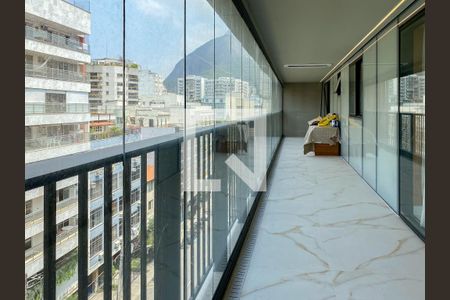 Varanda da sala  de apartamento para alugar com 1 quarto, 97m² em Leblon, Rio de Janeiro