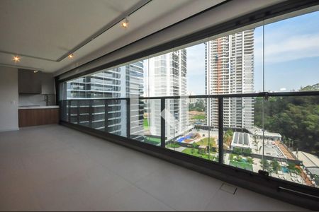 Varanda Sala de apartamento para alugar com 2 quartos, 142m² em Jardim Morumbi, São Paulo