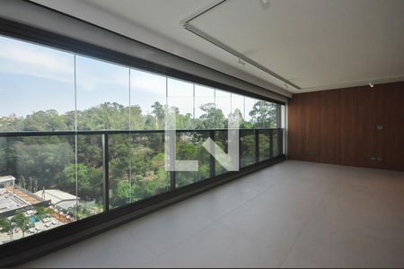 Varanda Sala de apartamento para alugar com 2 quartos, 142m² em Jardim Morumbi, São Paulo