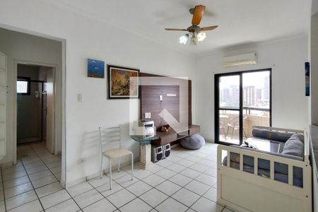 Sala de apartamento para alugar com 1 quarto, 50m² em Canto do Forte, Praia Grande