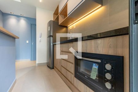 Cozinha de apartamento para alugar com 1 quarto, 41m² em Indianópolis, São Paulo