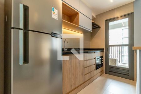 Cozinha de apartamento para alugar com 1 quarto, 41m² em Indianópolis, São Paulo