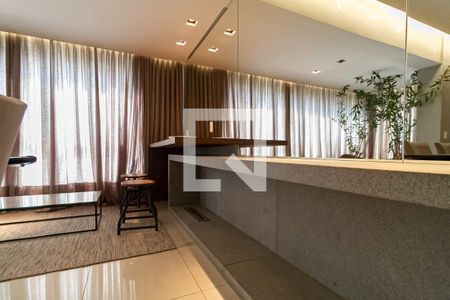 Sala  de apartamento à venda com 2 quartos, 105m² em Vila da Serra, Nova Lima