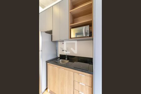 Cozinha de kitnet/studio para alugar com 1 quarto, 24m² em Vila Olímpia, São Paulo