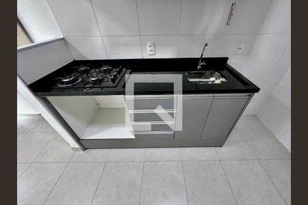 Cozinha de apartamento para alugar com 1 quarto, 30m² em Jardim Caravelas, São Paulo