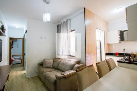 Sala de apartamento à venda com 2 quartos, 56m² em Vila Valparaíso, Santo André