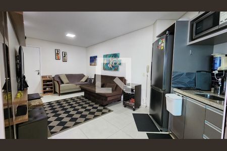 Sala de apartamento para alugar com 1 quarto, 47m² em Gonzaga, Santos