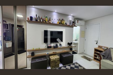 Detalhe Sala de apartamento para alugar com 1 quarto, 47m² em Gonzaga, Santos