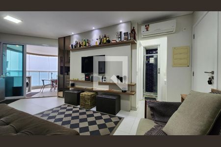 Sala de apartamento para alugar com 1 quarto, 47m² em Gonzaga, Santos