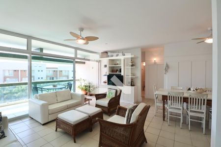 Sala de apartamento para alugar com 3 quartos, 160m² em Mar E Céu, Guarujá