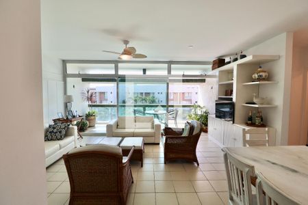 Sala de apartamento para alugar com 3 quartos, 160m² em Mar E Céu, Guarujá