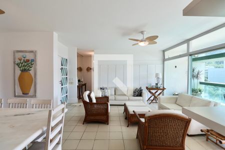 Sala de apartamento para alugar com 3 quartos, 160m² em Mar E Céu, Guarujá