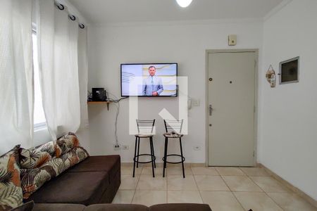 Sala de apartamento para alugar com 1 quarto, 45m² em Guilhermina, Praia Grande