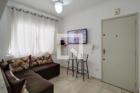 Sala de apartamento para alugar com 1 quarto, 45m² em Guilhermina, Praia Grande