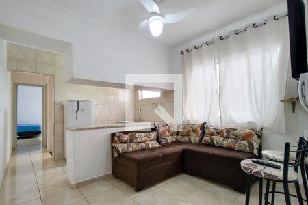 Sala de apartamento para alugar com 1 quarto, 45m² em Guilhermina, Praia Grande