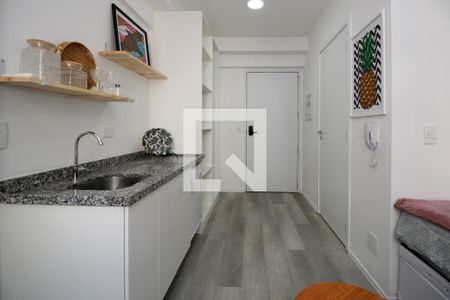 Cozinha de kitnet/studio à venda com 1 quarto, 24m² em Jardim Paulista, São Paulo