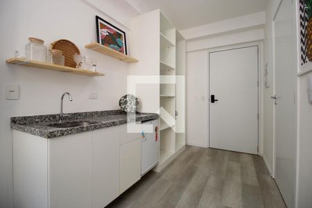 Cozinha de kitnet/studio à venda com 1 quarto, 24m² em Jardim Paulista, São Paulo