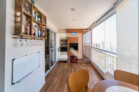 Varanda Gourmet de apartamento à venda com 3 quartos, 93m² em Vila Valparaíso, Santo André