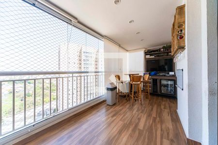 Varanda Gourmet de apartamento à venda com 3 quartos, 93m² em Vila Valparaíso, Santo André