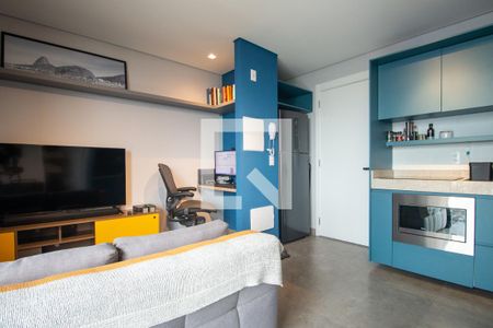 Sala de apartamento para alugar com 1 quarto, 38m² em Santo Amaro, São Paulo