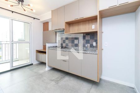 Sala - Cozinha de apartamento para alugar com 2 quartos, 36m² em Jardim Caravelas, São Paulo