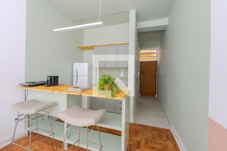 Cozinha de kitnet/studio para alugar com 1 quarto, 32m² em Centro, São Paulo