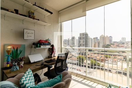 Varanda da Sala de apartamento para alugar com 1 quarto, 47m² em Vila Dom Pedro I, São Paulo