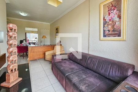 Sala de apartamento para alugar com 1 quarto, 78m² em Jardim Ana Maria, Guarujá