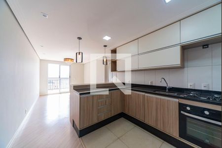 Sala e Cozinha de apartamento à venda com 2 quartos, 55m² em Vila Homero Thon, Santo André