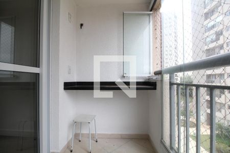 Varanda da Sala de apartamento para alugar com 1 quarto, 47m² em Vila Andrade, São Paulo