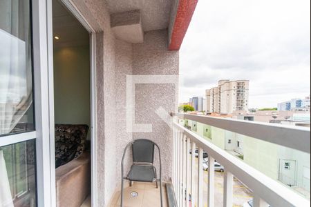 Varanda da Sala de apartamento para alugar com 3 quartos, 59m² em Vila Homero Thon, Santo André