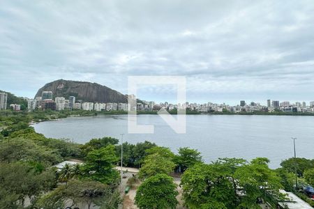 Sala - Varanda de apartamento para alugar com 3 quartos, 120m² em Lagoa, Rio de Janeiro