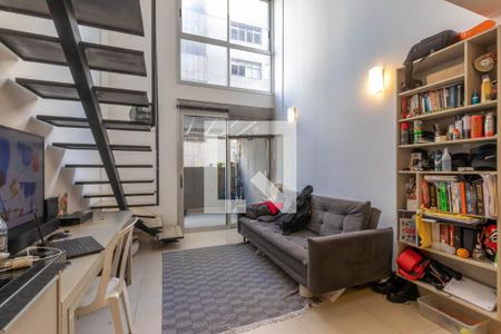 Sala de apartamento para alugar com 1 quarto, 43m² em Sion, Belo Horizonte