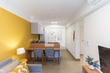 Sala de apartamento para alugar com 1 quarto, 40m² em Pompeia, São Paulo