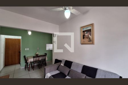 Sala de apartamento para alugar com 1 quarto, 45m² em Tupi, Praia Grande