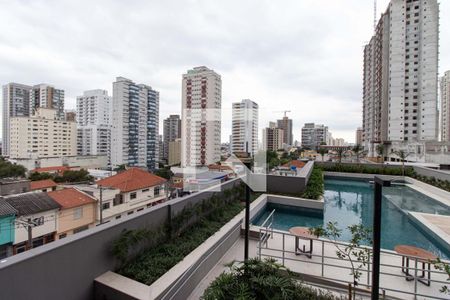 Varanda - Vista de apartamento à venda com 1 quarto, 34m² em Vila Dom Pedro I, São Paulo