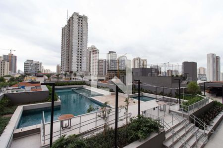 Varanda - Vista de apartamento à venda com 1 quarto, 34m² em Vila Dom Pedro I, São Paulo