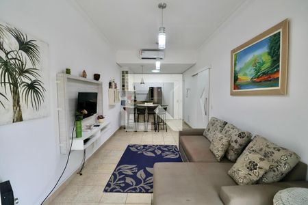 Sala de apartamento para alugar com 1 quarto, 68m² em Jardim Tres Marias, Guarujá