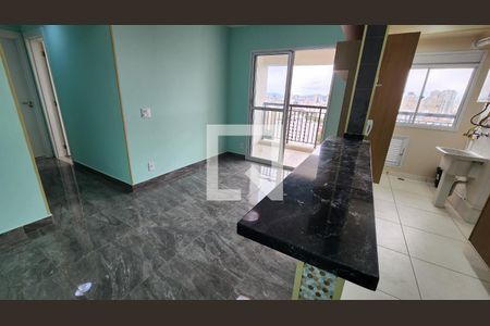 Detalhe Sala de apartamento para alugar com 2 quartos, 63m² em Marapé, Santos