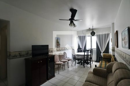 Sala de apartamento para alugar com 1 quarto, 60m² em Pitangueiras, Guarujá