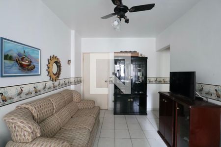 Sala de apartamento para alugar com 1 quarto, 60m² em Pitangueiras, Guarujá