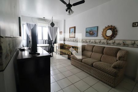 Sala de apartamento para alugar com 1 quarto, 60m² em Pitangueiras, Guarujá