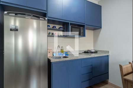 Sala / Cozinha de apartamento à venda com 1 quarto, 25m² em Bela Vista, São Paulo