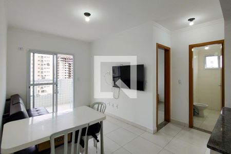 Sala de apartamento para alugar com 1 quarto, 45m² em Aviação, Praia Grande