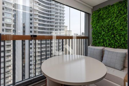 Varanda de apartamento para alugar com 1 quarto, 25m² em Brooklin Paulista, São Paulo