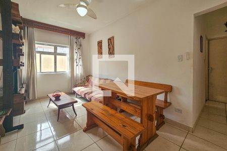 Sala de apartamento para alugar com 1 quarto, 60m² em Enseada, Guarujá