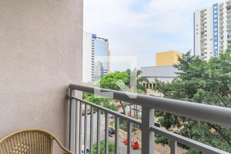 Varanda da Sala de apartamento à venda com 1 quarto, 27m² em Jardim Caravelas, São Paulo