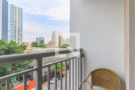 Varanda da Sala de apartamento à venda com 1 quarto, 27m² em Jardim Caravelas, São Paulo